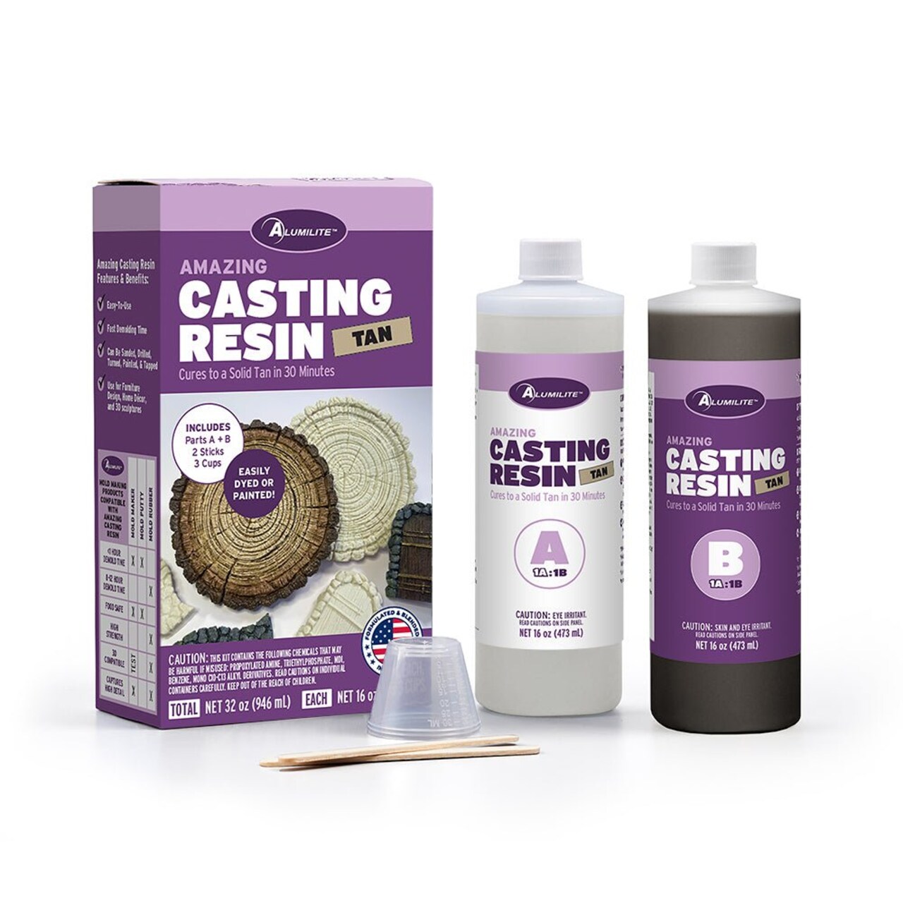 Amazing Casting Resin Tan 32oz Kit - (16oz each; side A and side B)